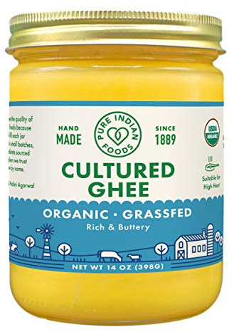 Grassfed Organic Cultured Ghee 14 Oz. - Pure Indian Foods(R) Brand by Pure Indian Foods