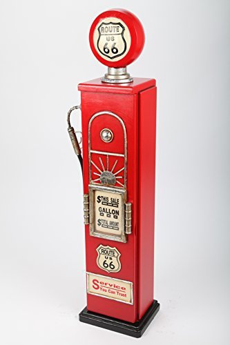 point-home scaffale Porta CD in Look Retro Pompa di Benzina Altezza 105 cm
