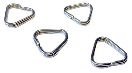 Pixel Peeper 4 x Triangular Split Rings for Camera Straps (D-Rings). Strap Connectors and Links compatible with Nikon, Olympus, Pentax etc.