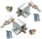 2 Pack of Window and Patio Door Sliding Locks with Keys Silver