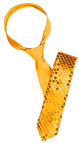 uxcell Unisex 1 stk Sequenziert Glänzend Krawatte Kostüme Krawatten Gelb Einheitsgröße