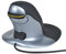 Posturite Penguin Wired Ambidextrous Ergonomic Mouse - Vertical High Precision Computer and Laptop Accessory - Compatible with Windows and Apple Mac - Large, Black/Silver