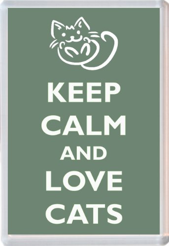 Keep Calm and Love Cats - Novelty Jumbo Fridge Magnet
