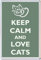 Keep Calm and Love Cats - Novelty Jumbo Fridge Magnet