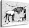 Fotoleinwand24 Bild auf Leinwand - Banksy Graffiti Art Washed Zebra AA0138 / Weiß / 120x100 cm