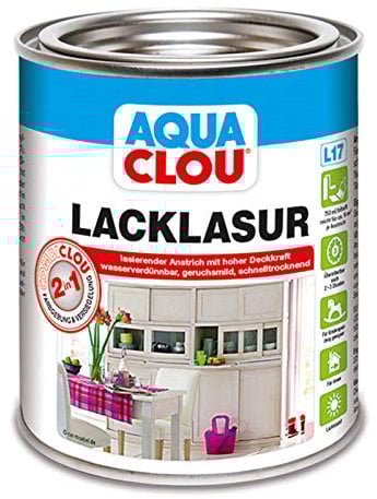 CLOU AQUA COMBI-CLOU Lack-Lasur buche 0,750 L tropfgehemmt, lichtbeständig, seidenmatt, sichtbar bleibende Holzmaserung, wasserverdünnbar