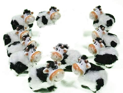 KUH - FAMILIE RIESIG MIT 13 Tieren mit Fell DEKO Kuhherde Dekoration Keramik
