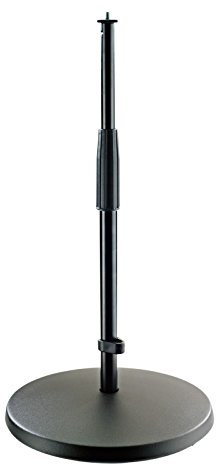 K&M 23323 Mikrofonstativ Schwarz – 35 - 57 cm Höhe – 3/8“ Gewindeanschluss – Ideal für Percussion, Streich-Instrumente