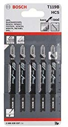 Bosch 2608630037 Wood Jigsaw Blade, Pack of 5