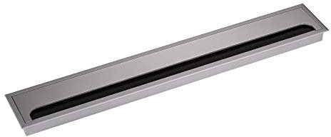 SO-TECH® Kabeldurchführung CAVO 500 x 80 mm eckig aus Aluminium Silber EV1 eloxiert Kabeldurchlass