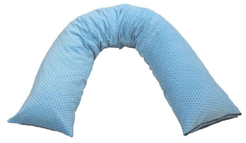 Biona Seitenschläferkissen/Stillkissen 200 x 35 cm (Nicki hellblau)