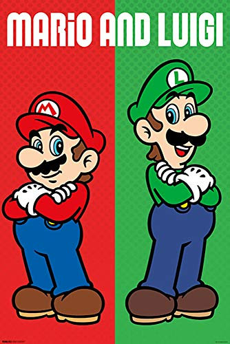 Close Up Super Mario Poster Mario & Luigi (61cm x 91,5cm) + Ü-Poster
