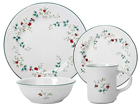 Pfaltzgraff Winterberry Service de table Blanc