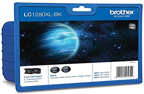 BROTHER 504472 LC1280XLBKBP2DR Twinpack 2 x schwarz MFC-J5910DW J6510DW J6710DW J6910DW