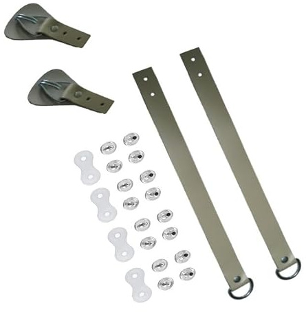 FKAnhängerteile 2 x Aufrollkappe + 2 x Aufrollriemen + 4 x Calott Nieten Riemenlänge 300 mm