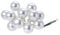 Kaemingk 710451 Specific Christmas Ornament Glas, Silber, 12 Stück(s) Weihnachtsschmuck (Specific Christmas Ornament, Glas, Silber, 12 Stück, Box, 20 mm)