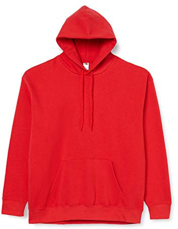 Fruit of the Loom Men's Pull-over Premium Hooded Sweat, Red, Large