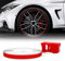 4R Quattroerre.it 10352 Reflektierende Dekorstreifen für Felgen mit Applikator, Wheel Trim Stripes Rot, 5 mm x 6 mt