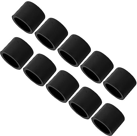 sourcing map 10 Pcs Abdeckhauben Silikon RCA Kabeldose staubdicht Stecker Schoner Bezug Schwarz
