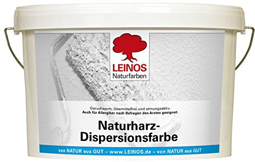 LEINOS 660 Naturharz-Dispersionsfarbe 10,0 L | hoch deckende Innenwandfarbe für Wände & Decken | Lösemittelfrei, atmungsaktiv & wohngesund | Farbton: weiß, matt