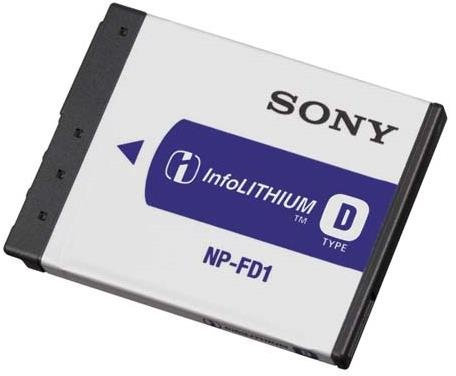 Sony NP-FD1 Lithium-Ion (Li-Ion) 680mAh 3.6V batterie rechargeable - Batteries rechargeables (680 mAh, Lithium-Ion (Li-Ion), 3,6 V, Blanc)