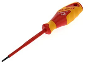 GEDORE Tournevis VDE à fente, Tournevis 1 000 v isolé, Électricité, Longueur 185 mm, Outil, VDE 2170 3, Acier