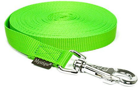 Mystique® Nylon Schleppleine 20mm neongrün 50m robust Karabinerhaken mit HS