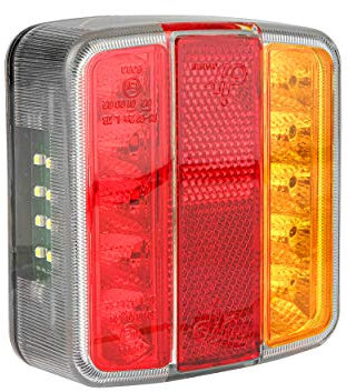 LAS 10105 LED-Rückleuchte Anhänger, 12 V, mit Kennzeichenbeleuchtung, Schwarz