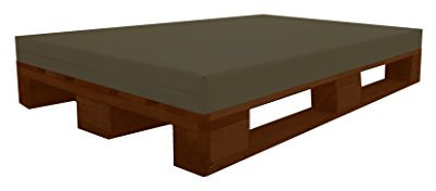 Dibapur PALETTENKISSEN MATRATZENKISSEN (120x80x12, Anthrazit) Mit Kunstleder flammhemmend MVSS 302 - UV stabilisiert Schaumstoff FÜR EUROPALETTE - RG40/60 FEST-