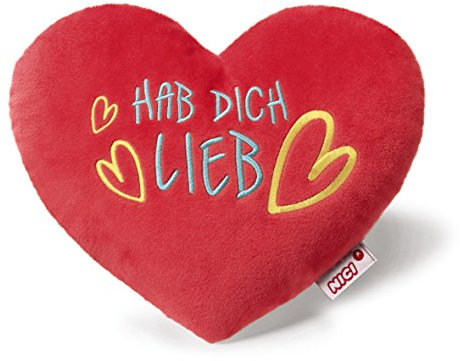 Nici 40171.0 - Herzkissen Hab Dich lieb 25 cm Plüsch
