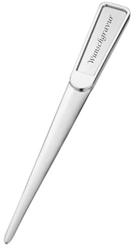Schmalz® Formschöner Brieföffner New York mit Gravur aus Metall, inkl. Gravur rechteckig Silber glänzend neu