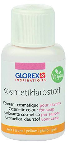 GLOREX cosmética, de Tinte líquido jabón colorantes, 6,3 x 3,3 x 1,8 cm, Amarillo, 6,3 x 3,3 x 1,8 cm
