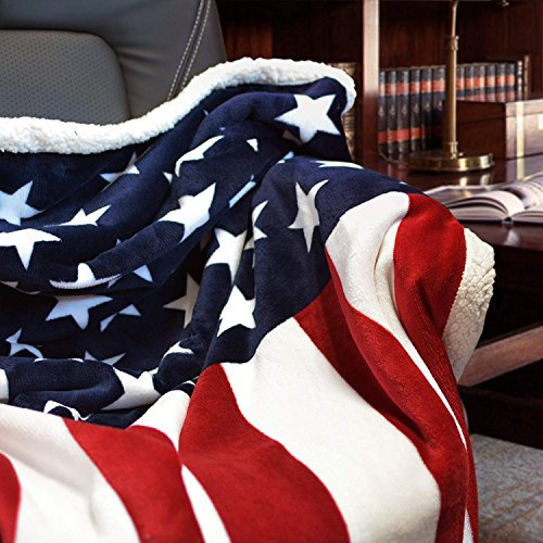 Brandream Designer-Fleecedecke mit amerikanischer Flagge, für Jungen/Mädchen/Erwachsene, 51 x 63 cm