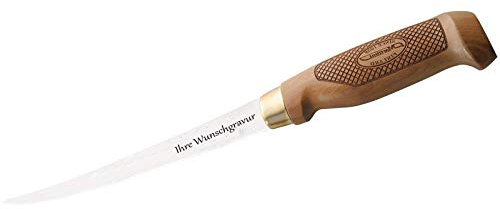 Marttiini Filetiermesser Classic Superflex, Klinge 15cm, Lederscheide, mit persönlicher Gravur