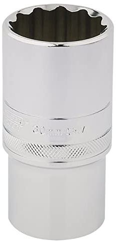 Draper 33858 1/2 Square Drive Hi-Torq 12 Point Deep Socket,Blue, 30mm Size