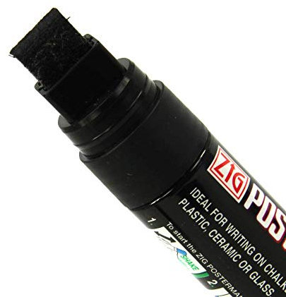 Kreidemarker 15 mm schwarz - Neu!