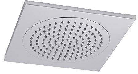 Hudson Reed HEAD81 ǀ Modern Bathroom Square Ceiling Tile Fixed Shower Head, 72mm x 370mm, Chrome, 370mm x 370mm