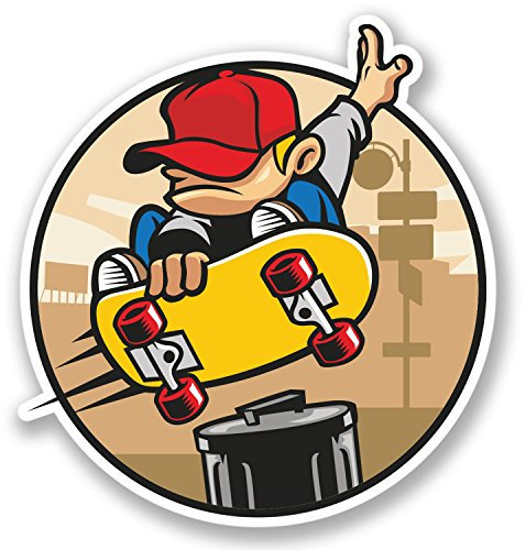 2 adesivi per auto, bicicletta, iPad, computer portatile, per skateboard, skateboard, per bambini, # 4211