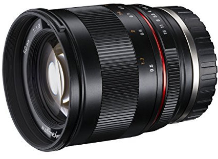 Walimex Pro 50mm 1:1,2 CSC Objektiv für Sony E-Mount (manueller Fokus, für APS-C Sensor gerechnet, IF, Filterdurchmesser 77mm, mit abnehmbarer Gegenlichtblende)