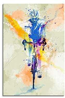 Paul Sinus Art Radsport VI 90x60cm Wandbild SPORTBILD Aquarell Art tolle Farben