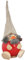 Seiffener Volkskunst | Räuchermann Figur | Waldzwerg 19 cm | Räucherfigur | Räuchermännchen Erzgebirge Original | 19031 | Waldzwerg Himbeerrot