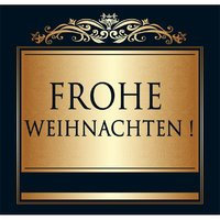 Udo Schmidt Aufkleber Flaschenetikett Etikett Frohe Weihnachten gold elegant