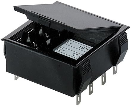 HALTER 2X9V - Batteriehalter für 2x 9-Volt-Block oder 4x Mignon