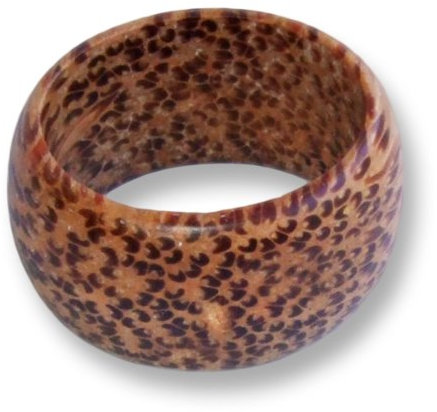 Island Piercings Design Ring aus Kokos Holz Holzring 12mm breit Handarbeit AR037-18mm