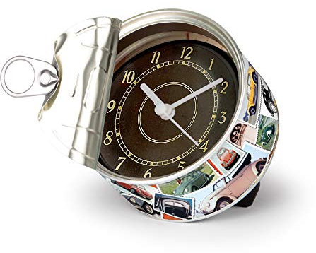 BRISA VW Collection - Volkswagen Käfer Beetle Tisch-Uhr, Magnet-Uhr, MyClock auch personalisierbar, Foto-Geschenk (Briefmarken)