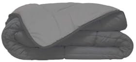 POYET MOTTE Steppdecke, zweifarbig, Polyester, Stahl/Silber, 140 x 200 cm Kollektion Calgary