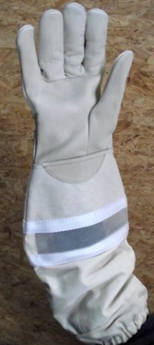 Echt Leder Spezial Imkerhandschuhe mit Ventilation - 3-fach Stulpe, innenbelüftet - Größen 7-11