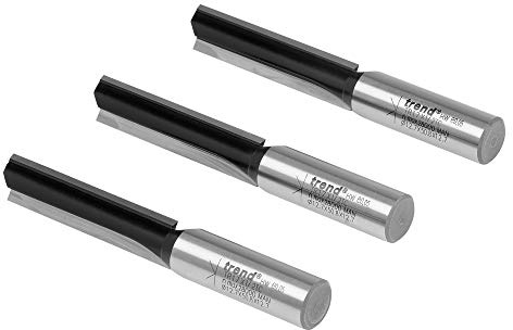 Trend Straight Router Cutter 3 Pack, 1/2 Inch Shank, Carbide Tipped | For Precise Routing In Wood, This 3 Pack Features A 1/2 Inch Shank And Carbide Tipped Blades, TR/PACK/2