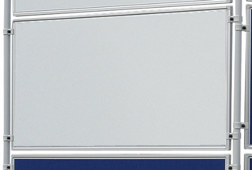 FRANKEN Stellwandtafel ECO, Schreibtafel lackiert, beidseitig, beschreibbar, trocken abwischbar, magnetisch, mit Aluminiumrahmen, Infotafel zur Kombination mit Säulen, 120 x 90 cm, EL-UTS90