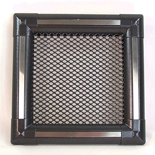 Rejilla de aire frío 20 x 20 cm Chimenea rejilla de ventilación rejilla de horno grafito inox